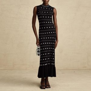 REBECCA SPLICED DIAMOND DRESS