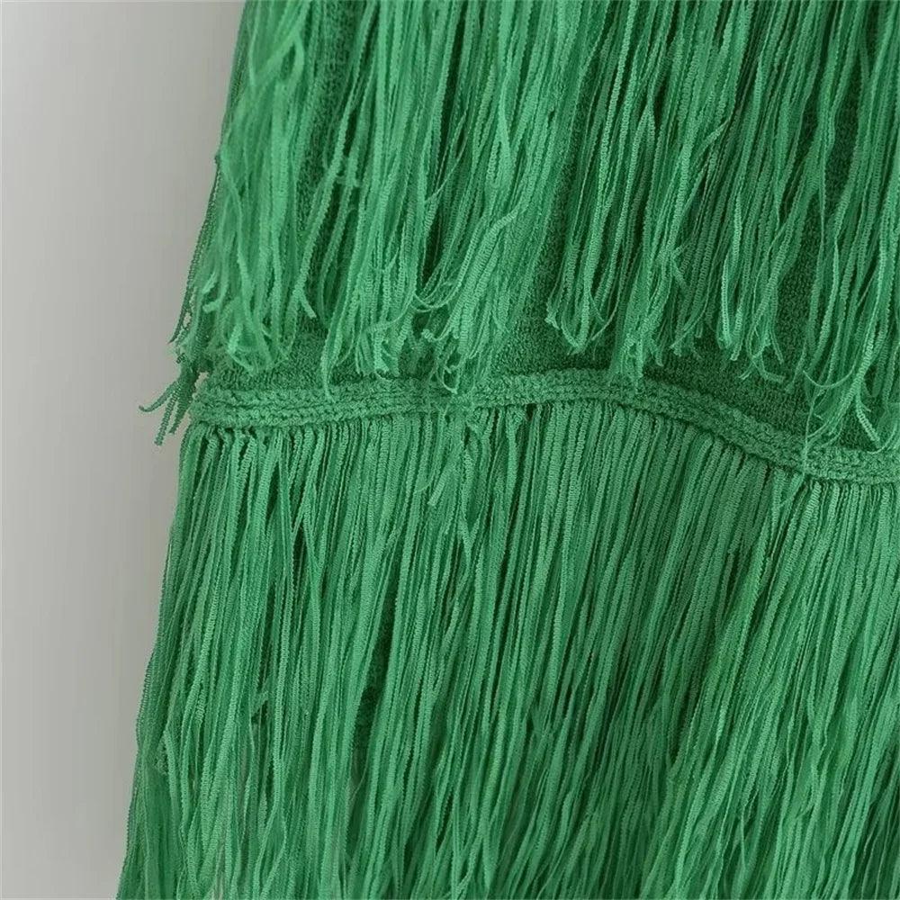 KATE FRINGE DETAIL KNITTED DRESS - Image 2