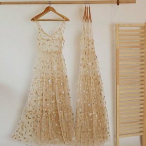 LONG SWEET TULLE STARS DRESS