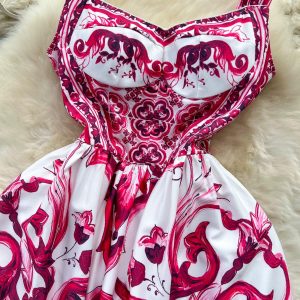 MONICA CORSET PRINT MAXI DRESS