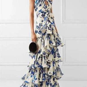 TRIXIE TIERRED HALTER DRESS